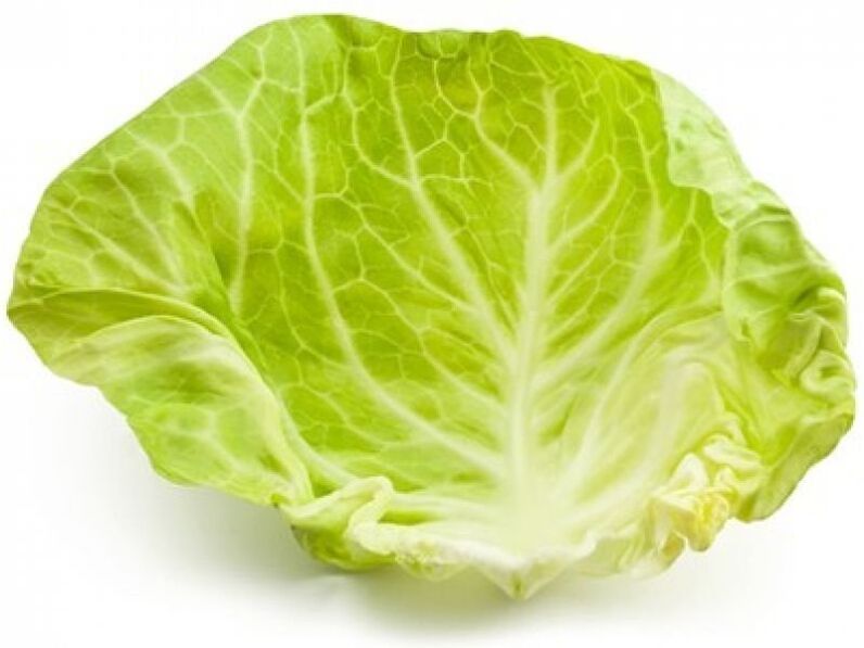 Ліст капусты, прыкладзены да шыі, дапаможа зняць болевыя адчуванні пры астэахандрозе.